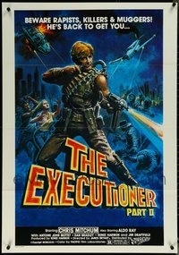 6m0016 LOT OF 23 FORMERLY TRI-FOLDED EXECUTIONER PART II SOUTH AFRICAN POSTERS 1984 Chris Mitchum!