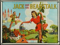 6m0010 LOT OF 4 UNFOLDED JACK & THE BEANSTALK ENGLISH STAGE PLAY BRITISH QUADS 1930s female lead!