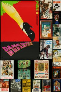 6m0017 LOT OF 20 MOSTLY FORMERLY FOLDED NON-US POSTERS 1980s-1990s a variety of cool images!