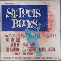6j0014 ST. LOUIS BLUES 6sh 1958 Nat King Cole, the life & music of W.C. Handy, great large image!