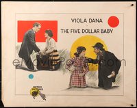 6j0006 FIVE DOLLAR BABY circles/square style 1/2sh 1922 images of Viola Dana and cast, ultra rare!