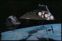 6j0028 RETURN OF THE JEDI 2 color 20x30 stills 1983 Star Wars, Death Star, battle in space & Endor!