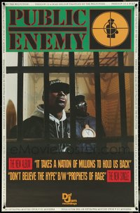 6m0020 LOT OF 9 UNFOLDED SINGLE-SIDED PUBLIC ENEMY MUSIC POSTERS 1988 It Takes a Nation of Millions
