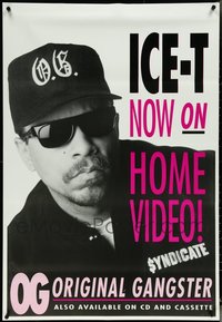 6m0030 LOT OF 30 UNFOLDED SINGLE-SIDED ICE-T ORIGINAL GANGSTER VIDEO POSTERS 1991 on CD & cassette!