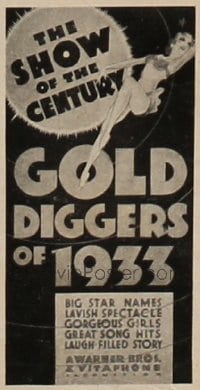 Gold Diggers of 1933 (Warner Brothers, 1933). Pressbook (Multiple