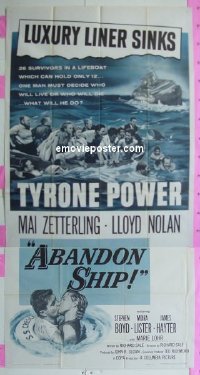 #8726 ABANDON SHIP 3sh '57 Tyrone Power 