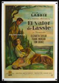 Courage of Lassie Original 1946 Argentine Movie Poster