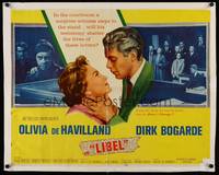 9a500 LIBEL 1/2sh '59 Olivia de Havilland & Dirk Bogarde in mistaken identity court trial!