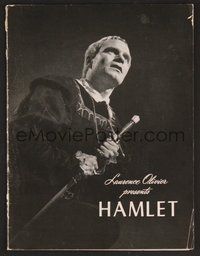 6z299 HAMLET program '49 Laurence Olivier in William Shakespeare classic, Best Picture winner!