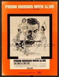 6z758 FROM RUSSIA WITH LOVE sheet music '64 Sean Connery is Ian Fleming's James Bond 007!