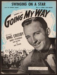 6z768 GOING MY WAY sheet music '44 Bing Crosby in Leo McCarey's classic, Swinging on a Star!