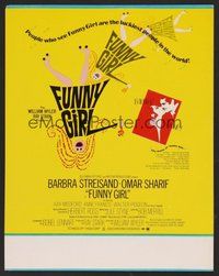 6z114 FUNNY GIRL special 11x14 '69 Barbra Streisand, Omar Sharif, directed by William Wyler!