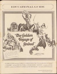 6z431 GOLDEN VOYAGE OF SINBAD promo brochure '73 Ray Harryhausen, cool fantasy images!