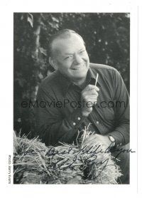1r0462 ALDO RAY signed 5x7 publicity still '90s waist high smiling portrait of the actor!