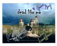 1r0903 DEAD LIKE ME signed color 8x10 REPRO still '00s by Muth, Blue, Guy, Patinkin AND Harris!