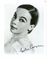 1r1084 LESLIE CARON signed 8x10 REPRO still '80s the pretty French star looking over her shoulder!