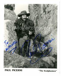 1r0771 PAUL PICERNI signed 8x10 publicity still '90s portrait with rifle in The Scalphunters!