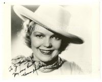 1r1298 VERNA HILLIE signed 8x10 REPRO still '80s head & shoulders portrait of the pretty cowgirl!