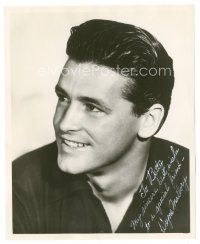 1r0729 WAYNE MALLORY signed 8x10 still '50s head & shoulders smiling portrait of the actor!