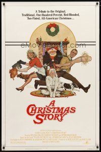 2e049 CHRISTMAS STORY 1sh '83 best classic Christmas movie, great art by Robert Tanenbaum!