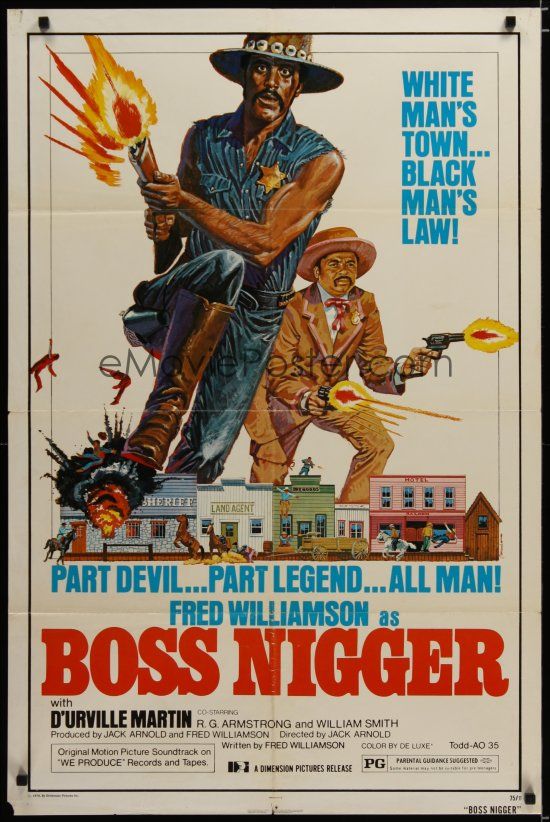 EMoviePoster 3x126 BOSS NIGGER 1sh 75 Fred Williamson In A White