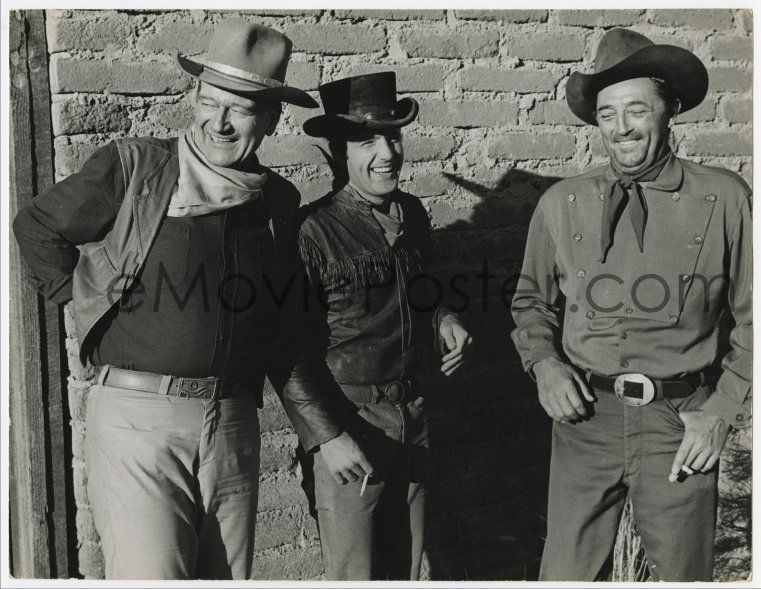 Emovieposter Com 4s087 El Dorado Candid Deluxe 10 5x13 5 Still 66 John Wayne Robert Mitchum James Caan Laughing