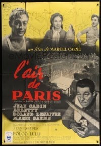 3p576 AIR OF PARIS yellow style French 1p 1954 Marcel Carne's L'air de Paris, Jean Gabin & Lesaffre!