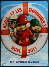 3p581 ALVIN & THE CHIPMUNKS: CHIPWRECKED advance French 1p 2011 animated Alvin, Simon, Theodore!