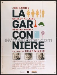 3p594 APARTMENT French 1p R2012 Billy Wilder, Jack Lemmon, Shirley MacLaine, cool different image!