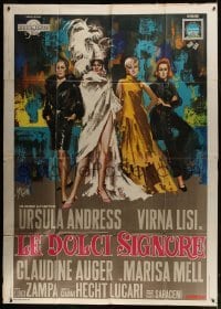 3p414 ANYONE CAN PLAY Italian 2p 1968 art of Ursula Andress, Virna Lisi, Auger & Mell by Symeoni!