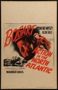 3p005 ACTION IN THE NORTH ATLANTIC WC 1943 great close up of Humphrey Bogart + sexy Julie Bishop!