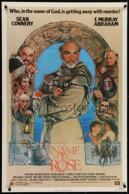 Emovieposter Com 4s682 Name Of The Rose 1sh 1986 Der Name Der Rose Great Drew Struzan Art Of Sean Connery As Monk