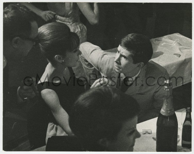 Emovieposter Com 2a053 Audrey Hepburn Anthony Perkins 8 5x10 75 French News Photo 1960s Chatting At Parisian Ball