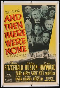 2h029 AND THEN THERE WERE NONE linen 1sh 1945 Walter Huston, Agatha Christie, directed by Rene Clair