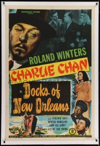 2h094 DOCKS OF NEW ORLEANS linen 1sh 1948 Roland Winters as Charlie Chan, Mantan Moreland, Sen Yung