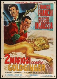 7t888 2 MAFIOSI AGAINST GOLDGINGER Italian 1p 1965 Franco & Ciccio parody of James Bond Goldfinger!