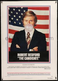 8x050 CANDIDATE linen 1sh 1972 great image of candidate Robert Redford blowing a bubble gum bubble!