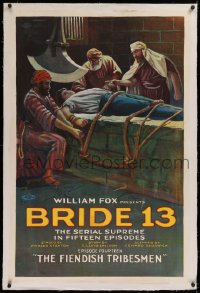 1z040 BRIDE 13 linen chapter 14 1sh 1920 serial supreme, cool art of The Fiendish Tribesmen, rare!