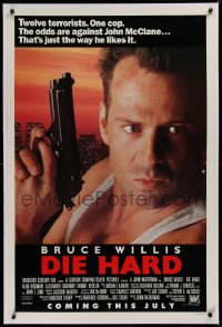 1z075 DIE HARD linen advance 1sh 1988 Bruce Willis vs twelve terrorists, the odds are against him!