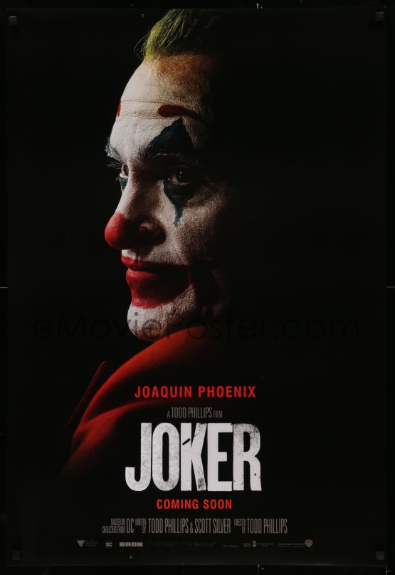 eMoviePoster.com: 2c342 JOKER teaser DS 1sh 2019 semi-profile of