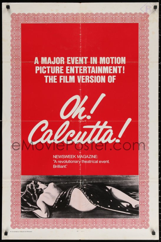 Emovieposter Com J Oh Calcutta Sh Jacques Levy Directed Sex Musical Art Of Partially