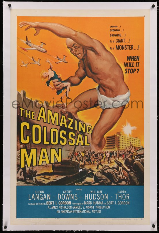 Emovieposter Com B Amazing Colossal Man Linen Sh Bert I Gordon Albert Kallis Art