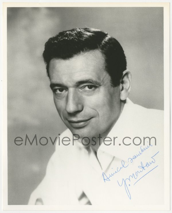 eMoviePoster.com 5y0888 YVES MONTAND signed 8x10 REPRO still 1980s