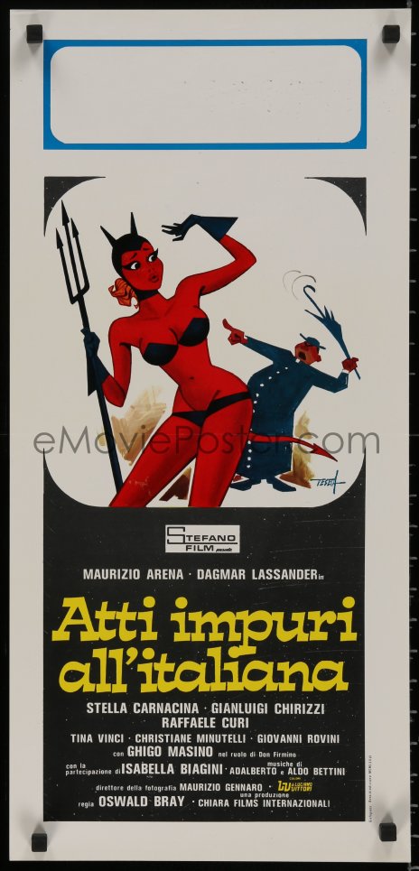 EMoviePoster Com T ATTI IMPURI ALL ITALIANA Italian Locandina Art Of Sexy Devil And