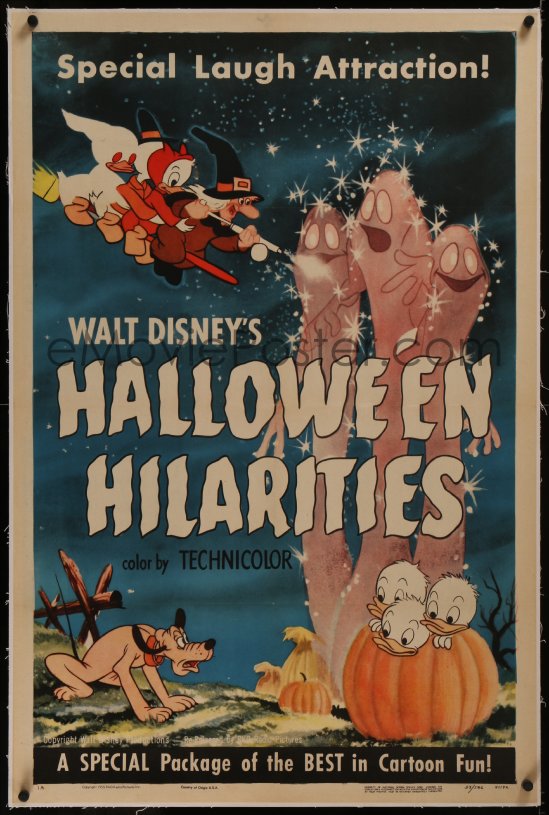 eMoviePoster.com: 8b0089 HALLOWE'EN HILARITIES linen 1sh 1953 Disney
