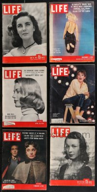 1d0603 LOT OF 10 LIFE MAGAZINES WITH FEMALE MOVIE STAR COVERS 1946-1966 Liz Taylor, Marilyn Monroe
