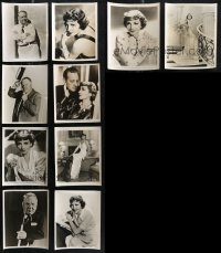1d0702 LOT OF 10 8X10 STILLS 1930s-1960s portraits of W.C. Fields & Claudette Colbert!