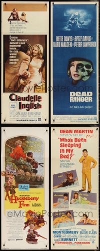 1d0898 LOT OF 10 MOSTLY FORMERLY FOLDED MOSTLY 1960S & 1970S INSERTS 1960s-1970s cool movie images!
