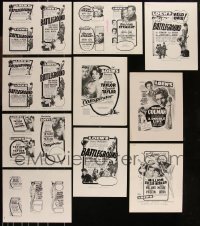 1d0440 LOT OF 10 1940S-50S LEOW'S THEATER UNCUT AD SLICKS 1940s-1950s ads for a variety of movies!