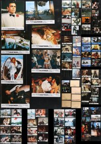 1d0509 LOT OF 106 JAMES BOND FRENCH LOBBY CARDS 1970s-1990s complete sets from 11 different movies!
